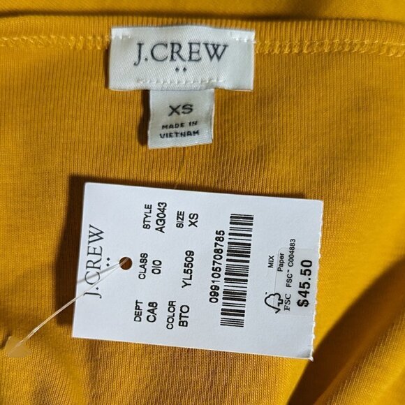 J Crew Factory Long Sleeve Fine Rib Scoop Neck Tee XS NWT - Picture 6 of 7